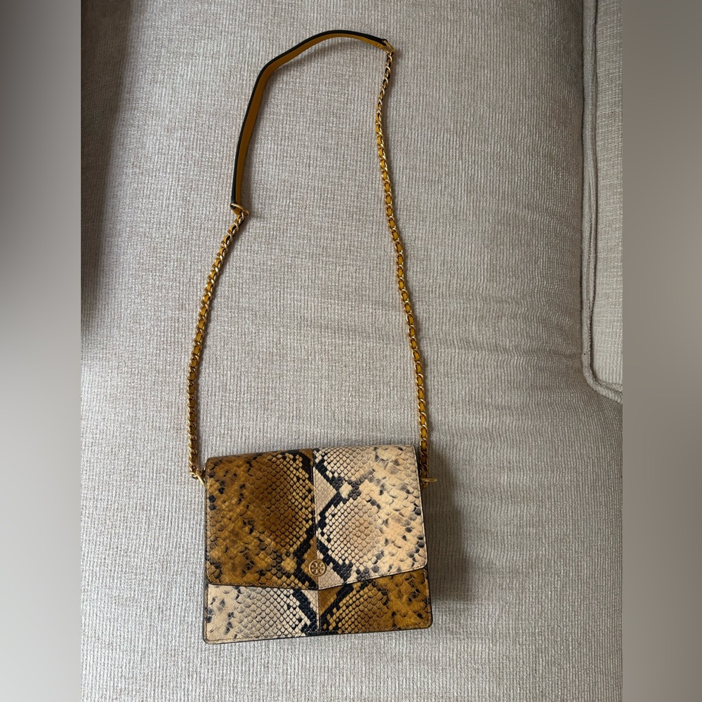 Tory Burch Snake Print Shoulder/Crossbody Bag